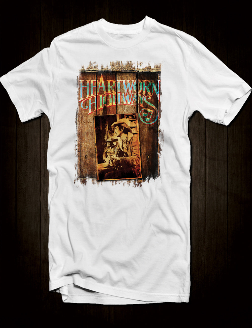 White Heartworn Highways T-Shirt Outlaw Country