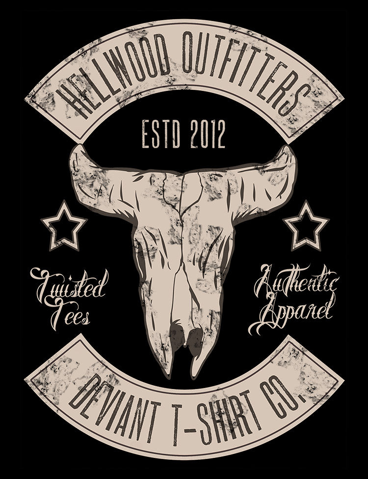 Hellwood Original T-Shirt Buffalo Skull Design