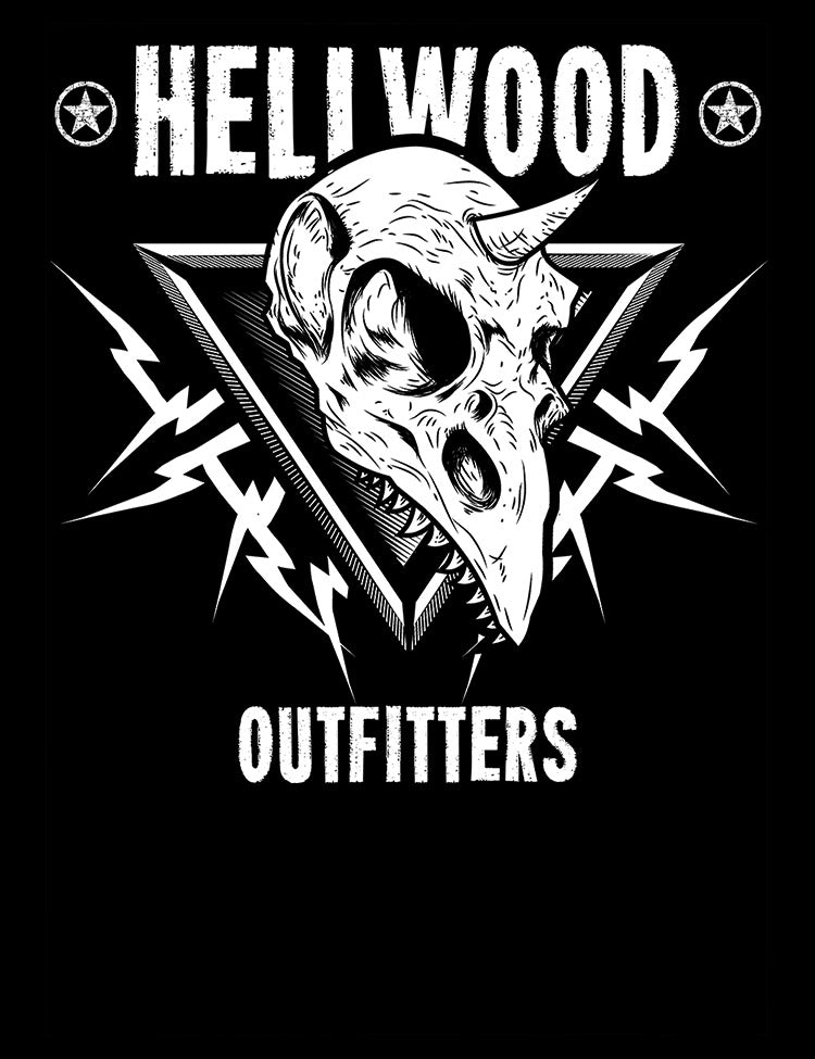 Hellwood Original T-Shirt Horned Skull Design