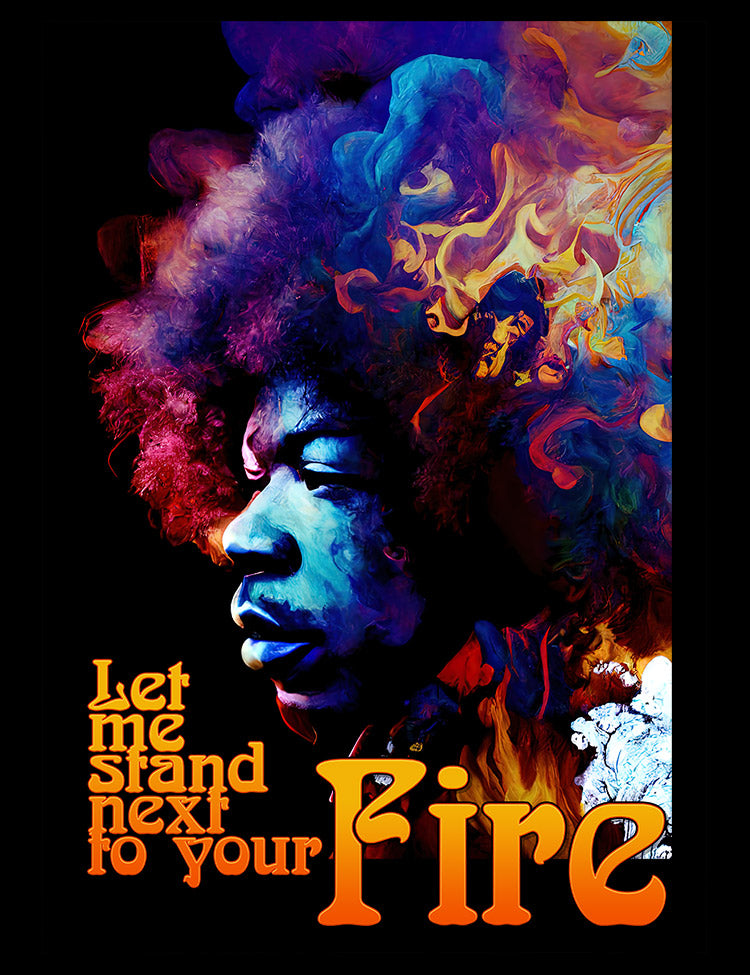 Stylish and comfortable Jimi Hendrix Fire T-Shirt for music lovers