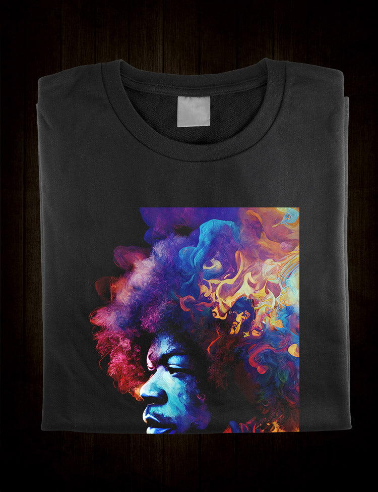 High-quality cotton Jimi Hendrix Fire T-Shirt with vibrant print