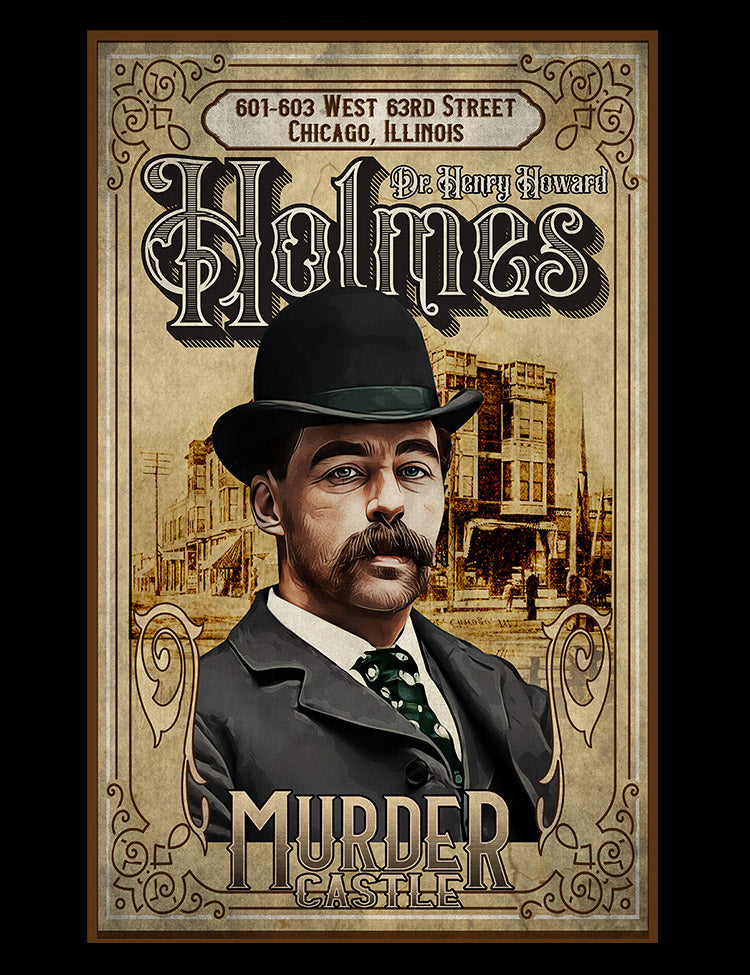 T-Shirt Featuring Notorious Murderer H.H. Holmes and His 'Murder Castle'
