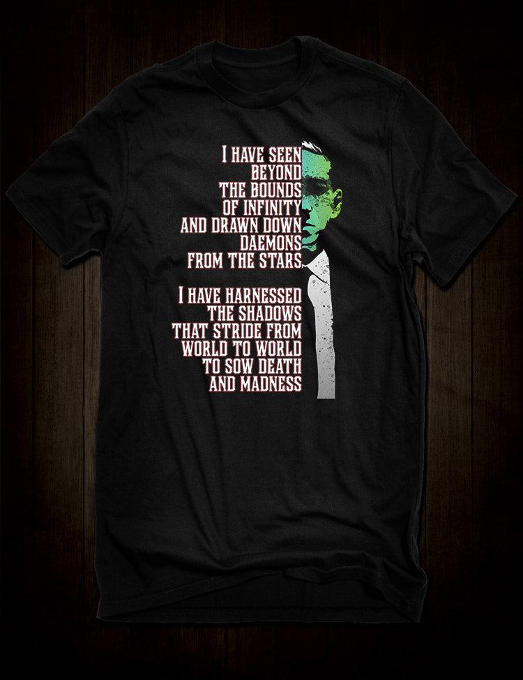 H P Lovecraft T-Shirt Literary Quote