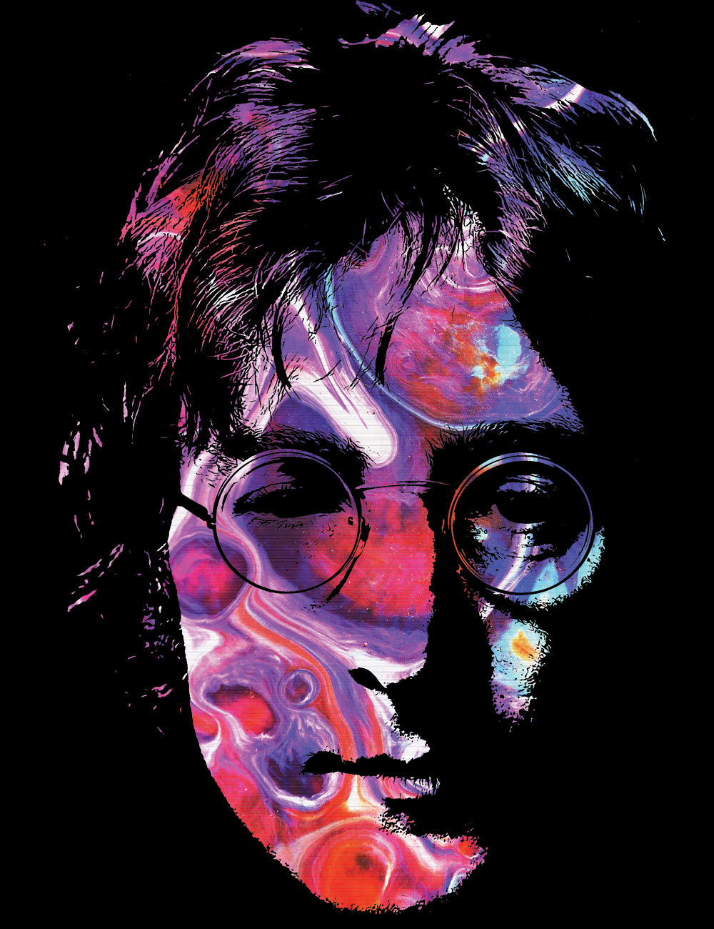 Psychedelic John Lennon Icon T-Shirt