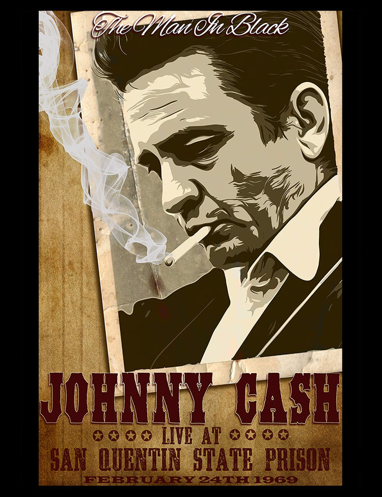 Johnny Cash Poster T-Shirt