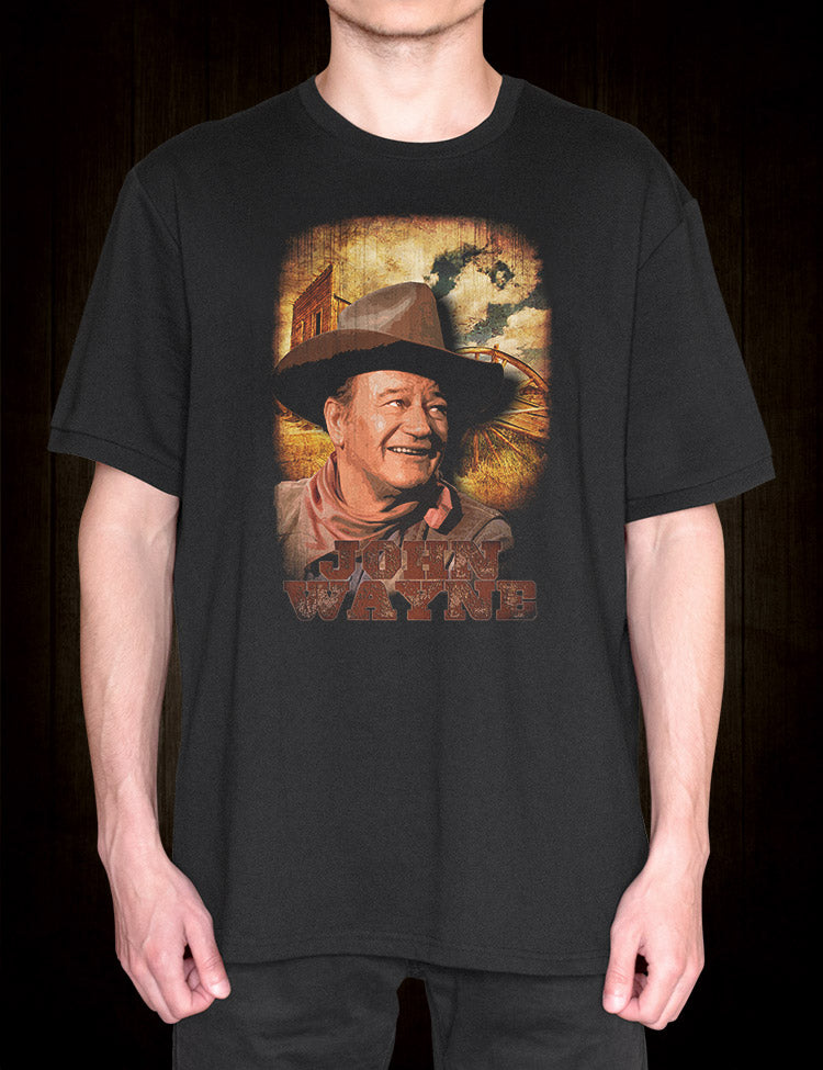 Celebratory John Wayne tee showcasing the Duke's iconic persona