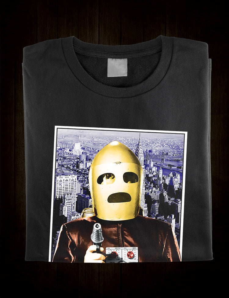 King of the Rocket Men t-shirt with a modern twist, featuring a sleek and stylized rocket pack
