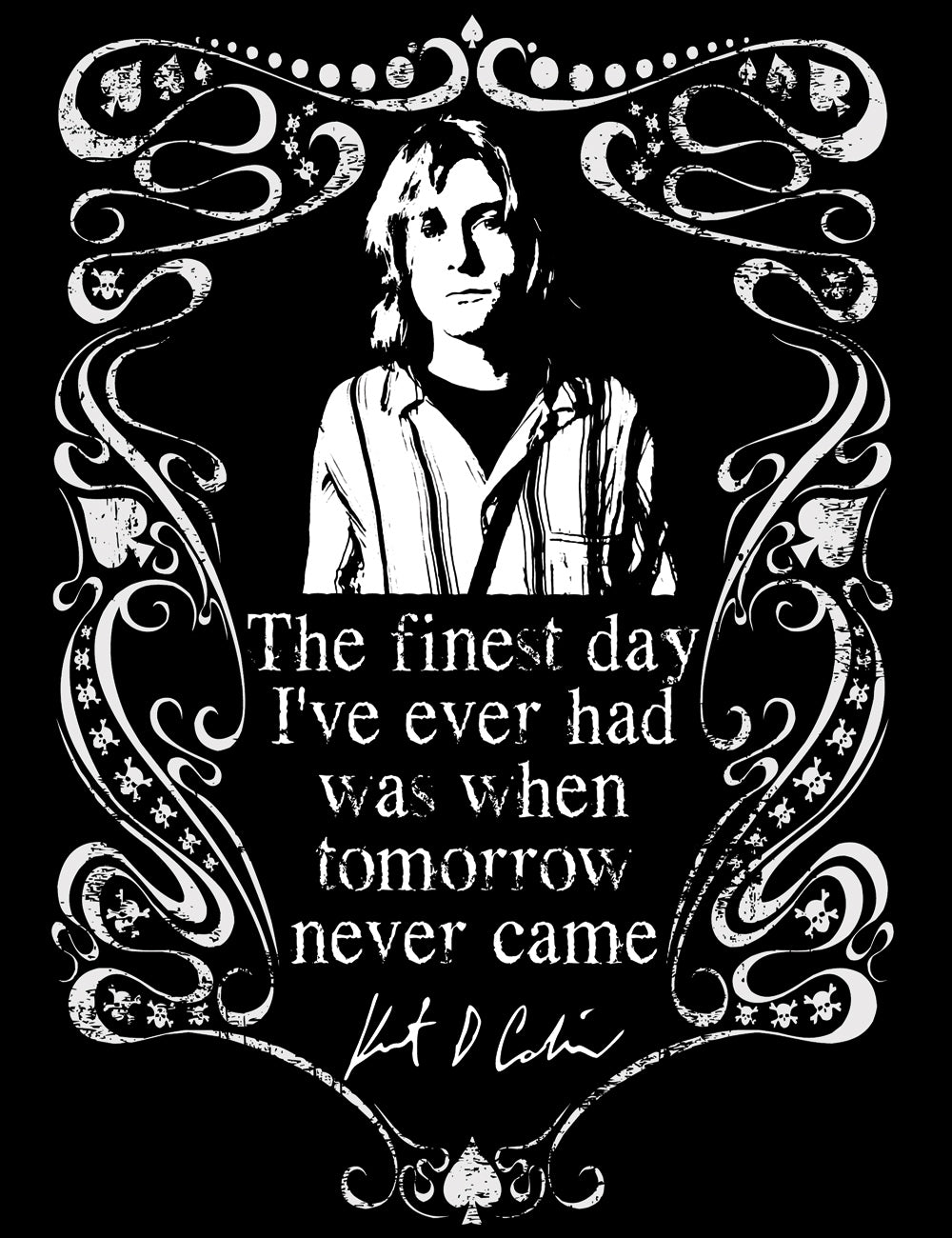 Kurt Cobain Nirvana Song Lyric T-Shirt Nevermind