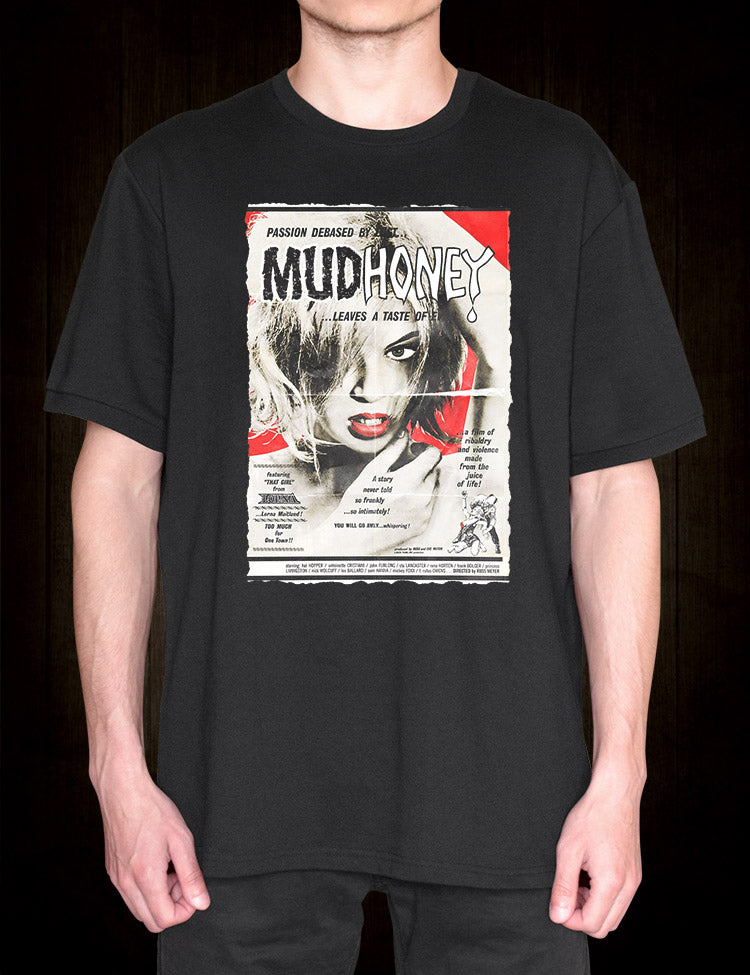 Limited edition Mudhoney t-shirt with a commemorative design, perfect for fans of the cult classic film