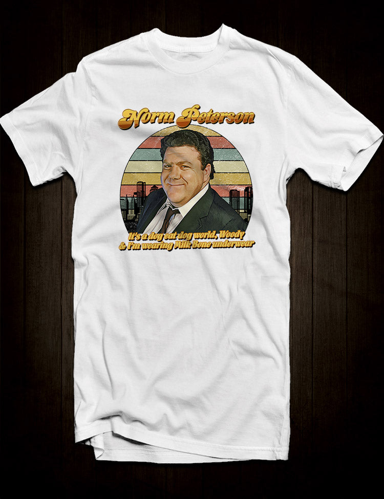 White Cheers T-Shirt Norm Peterson
