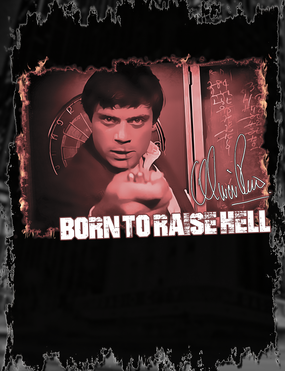 Oliver Reed Born To Raise Hell Tee Design