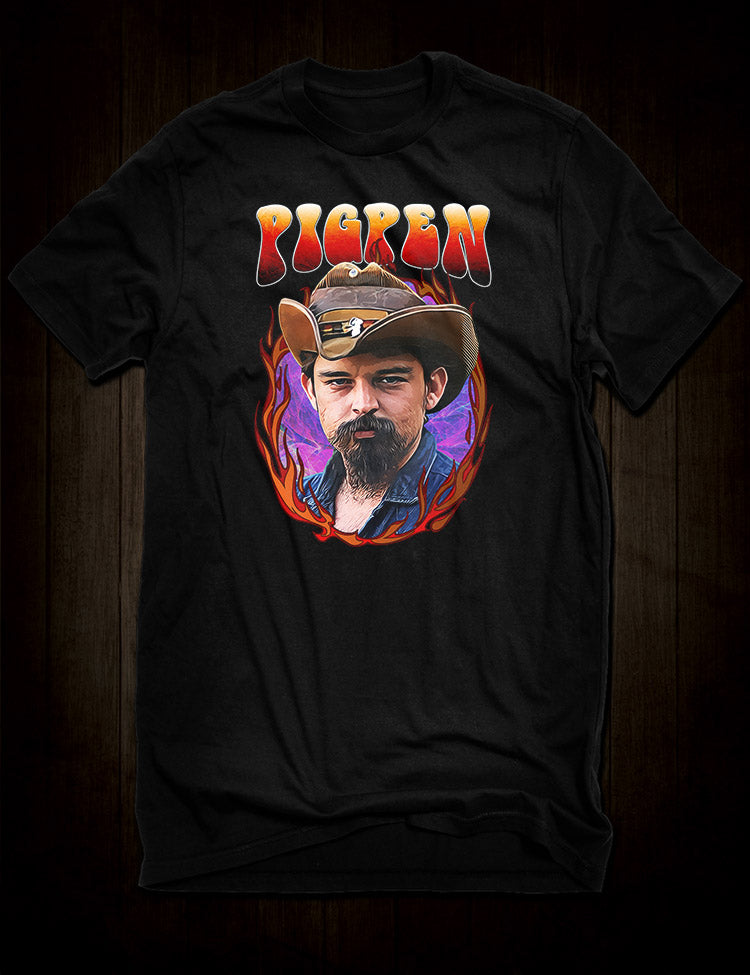 Pigpen t-shirt with graphic of iconic Grateful Dead musician.