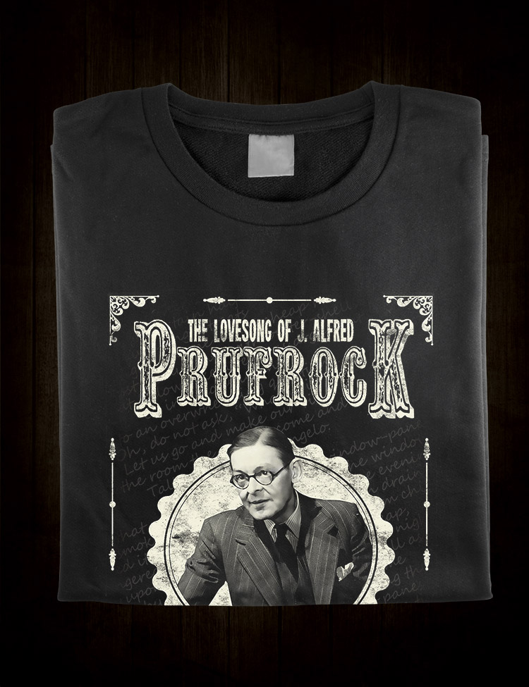 The Love Song of J. Alfred Prufrock poem t-shirt