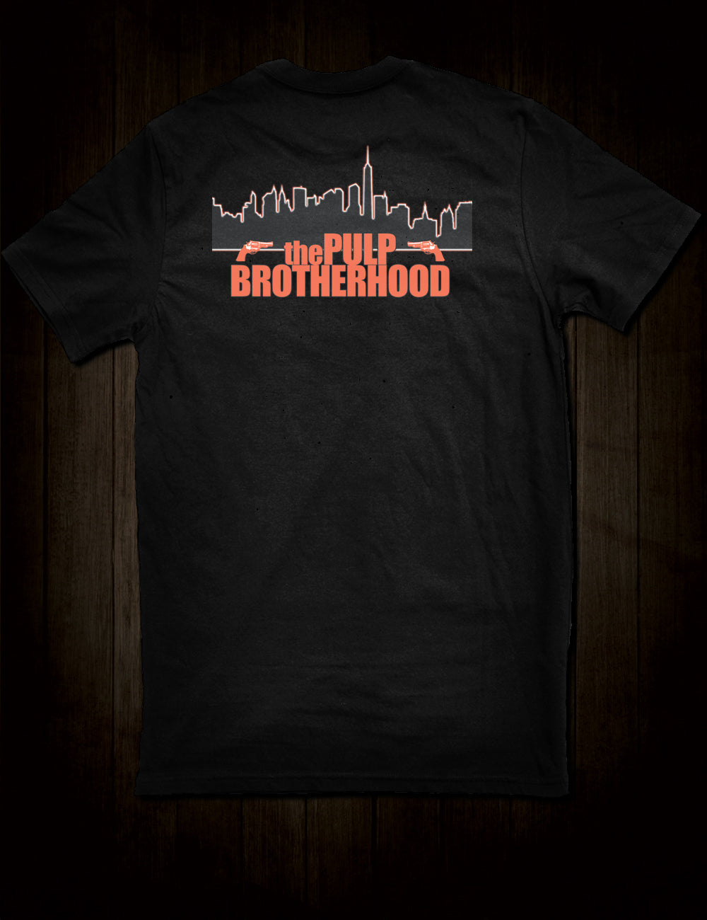 The Pulp Brotherhood Chandler Hammett Cain Spillane T-Shirt Back Print
