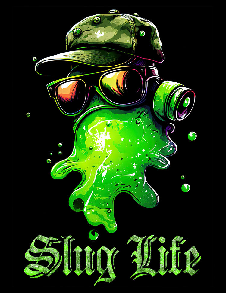 The perfect t-shirt for any Tupac fan, showcasing the 'Slug Life' attitude through a fun graphic design