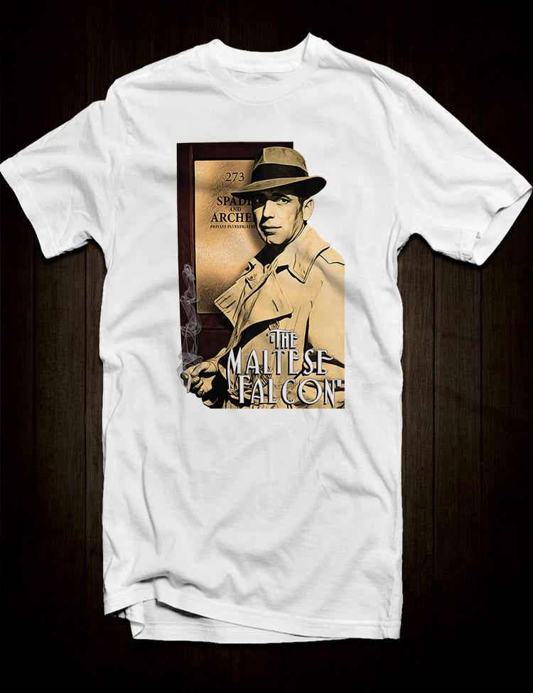 White Bogart The Maltese Falcon T-Shirt