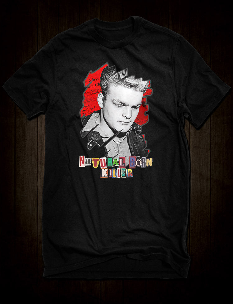 Natural Born Killers t-shirt with Charles Starkweather design