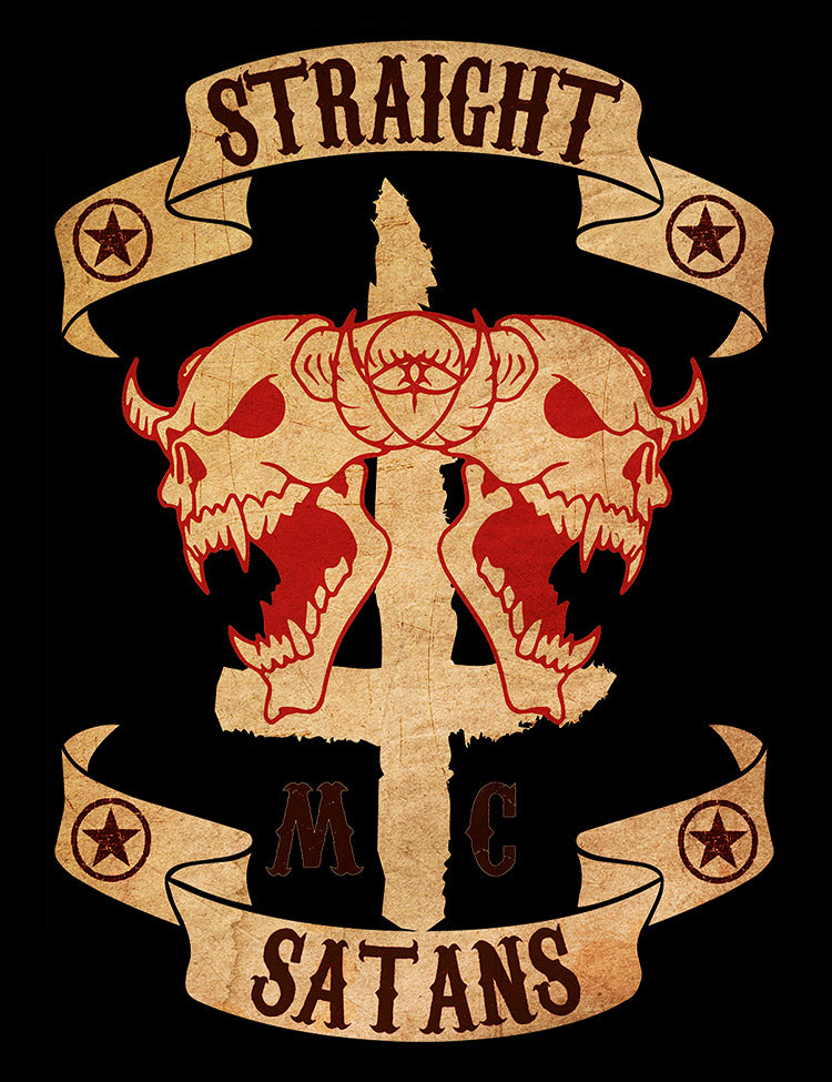 Straight Satans Motorcycle Club Tee Design