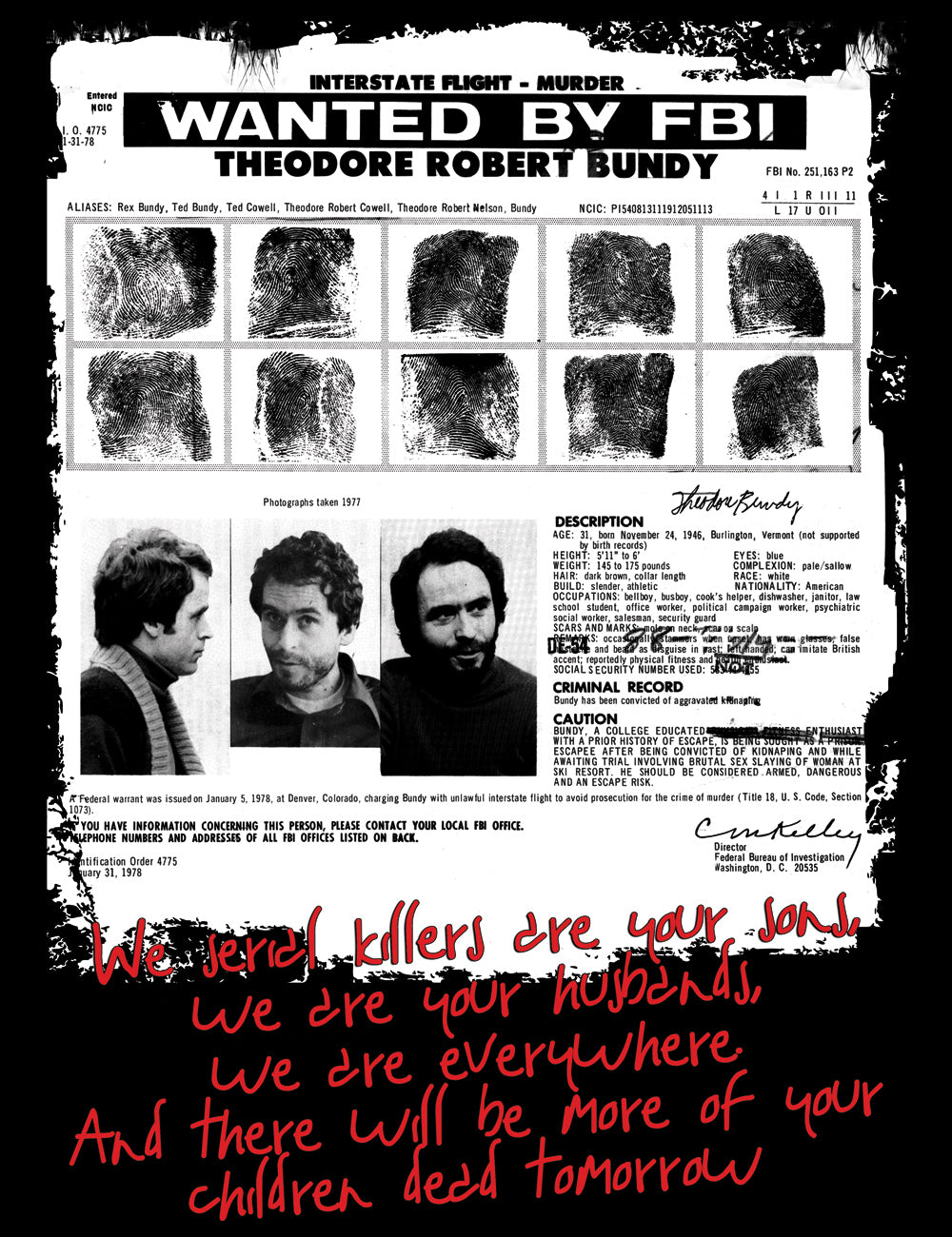 Infamous Serial Killer T-Shirt Theodore Robert Bundy