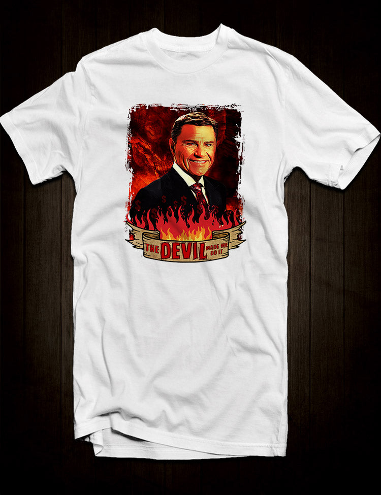 Anti-Prosperity Gospel Shirt with Parody Kenneth Copeland Print