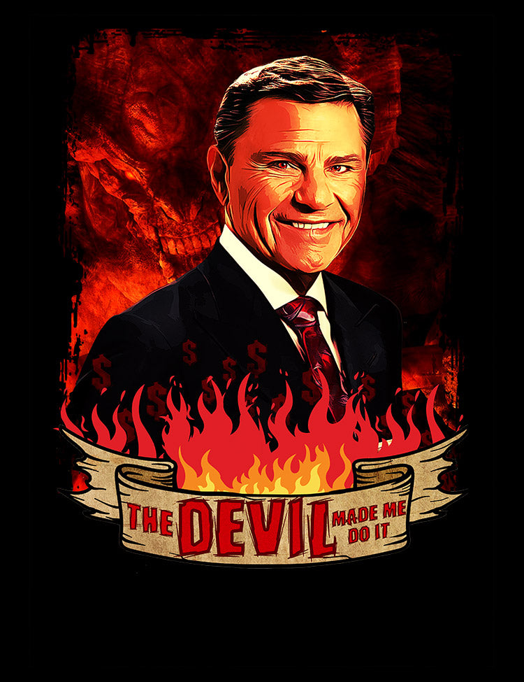 Satirical Kenneth Copeland Print on Soft and Comfortable T-Shirt