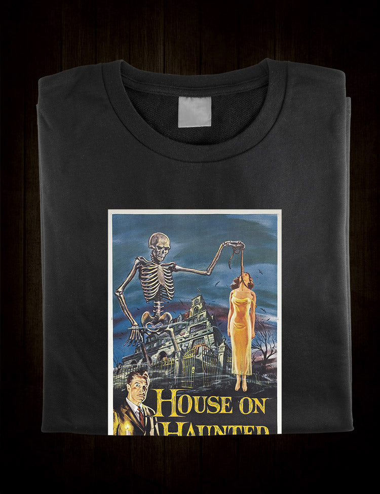 Horror-themed t-shirt inspired by the classic haunted house film