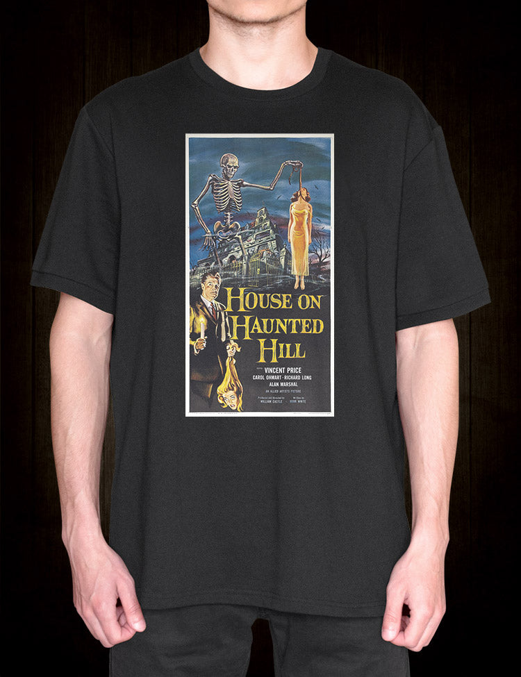 Vintage House on Haunted Hill tee with retro-inspired graphics