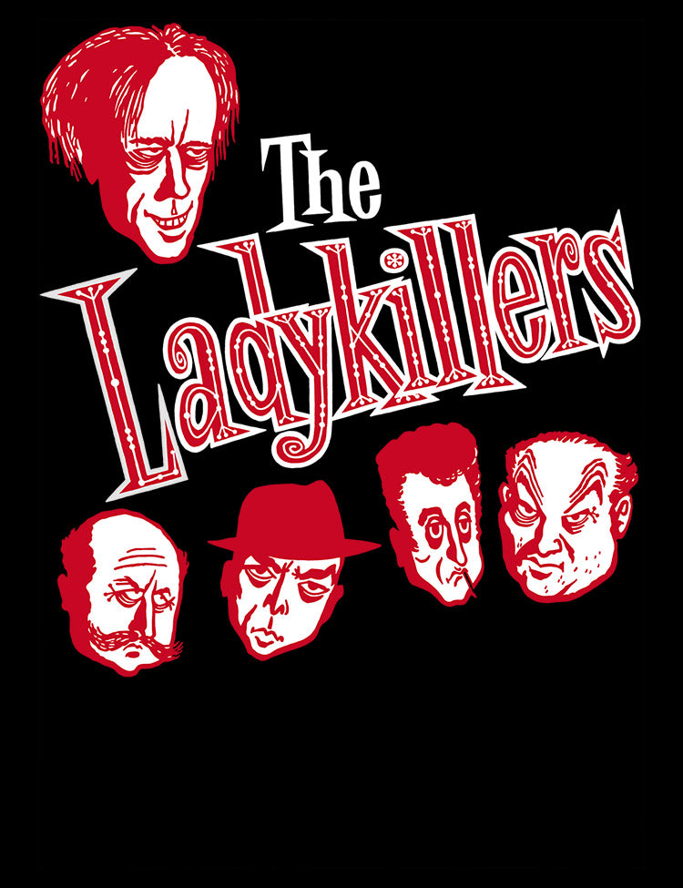 A unique and stylish t-shirt that celebrates the enduring legacy of 'The Ladykillers', one of the most beloved comedies in the history of British cinema.