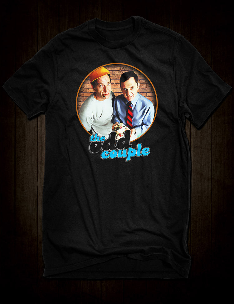 The Odd Couple t-shirt featuring Oscar Madison and Felix Unger in classic poses