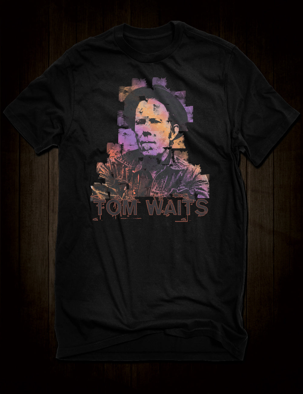 Tom Waits Watercolour Style T-Shirt