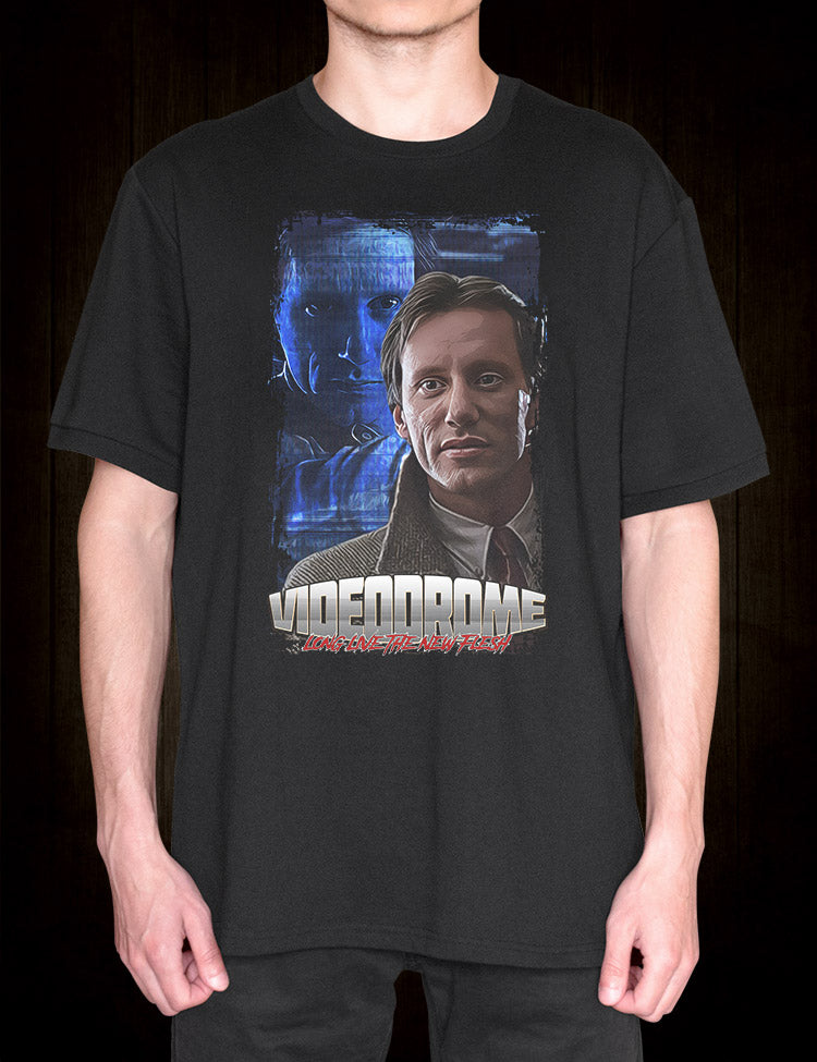 Show your love for the groundbreaking sci-fi horror of Videodrome with this t-shirt.