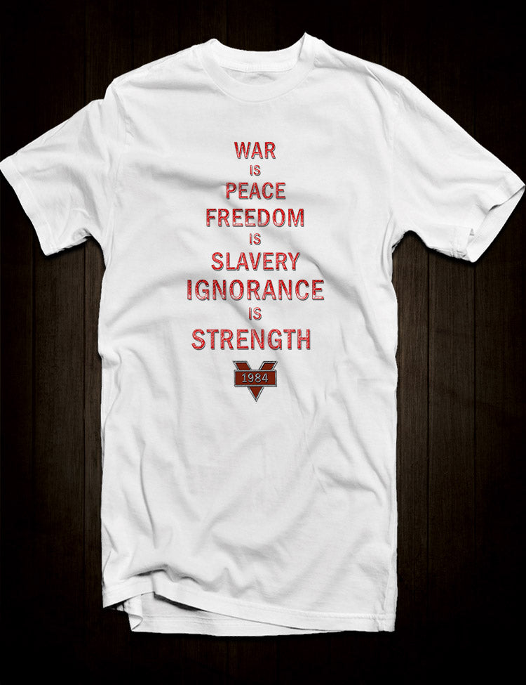 White 1984 Quote T-Shirt Ministry Of Truth