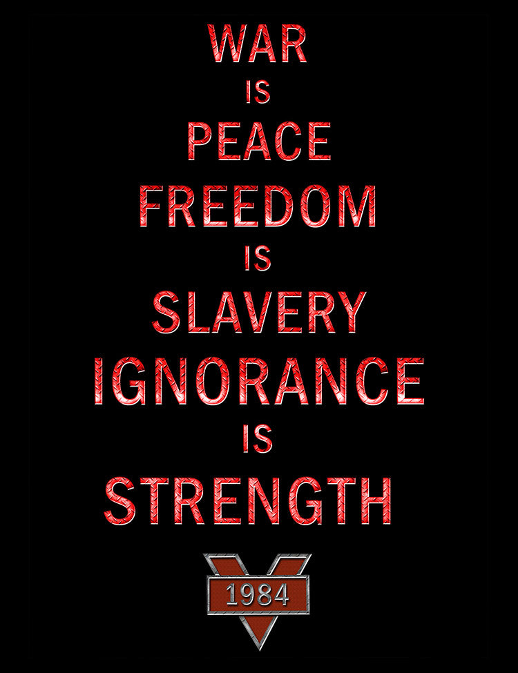 war is peace freedom is slavery ignorance is strength wallpaper