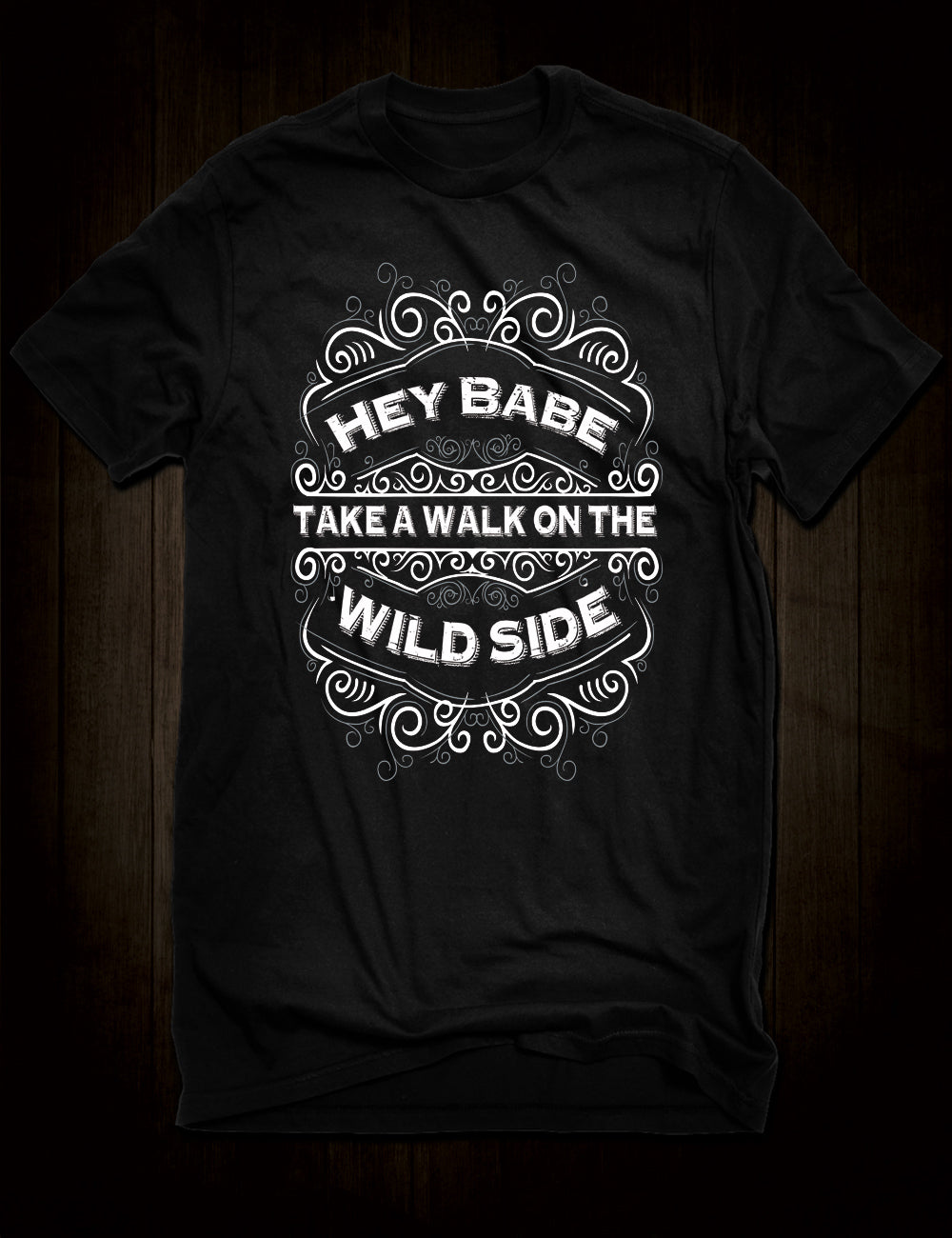 Black Lou Reed Lyric T-Shirt 