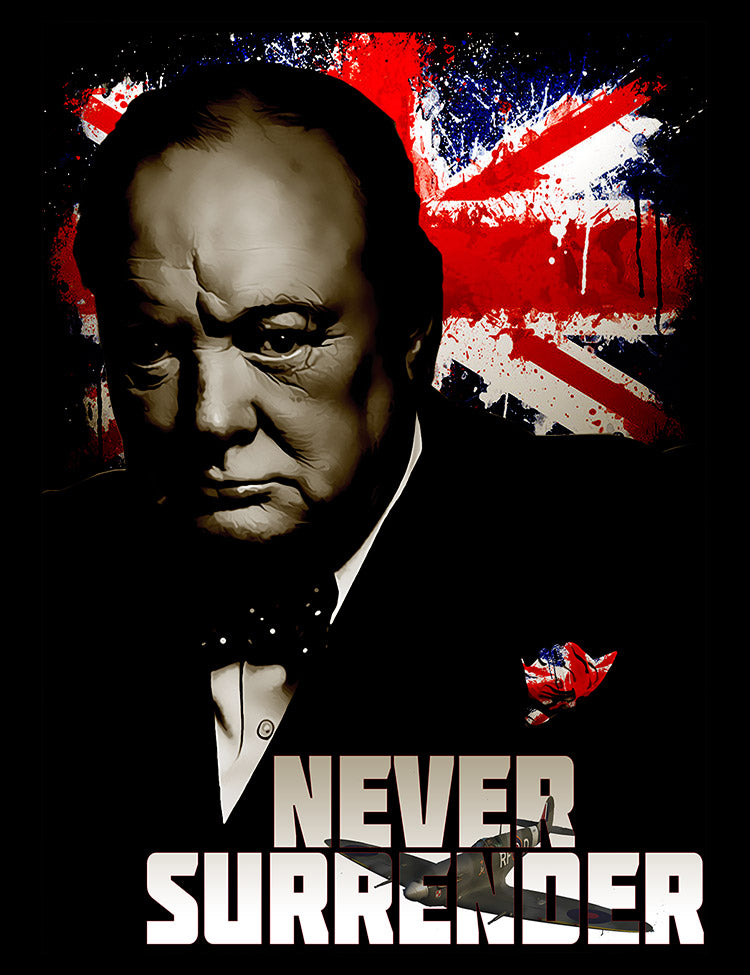 Winston Churchill Never Surrender T-Shirt