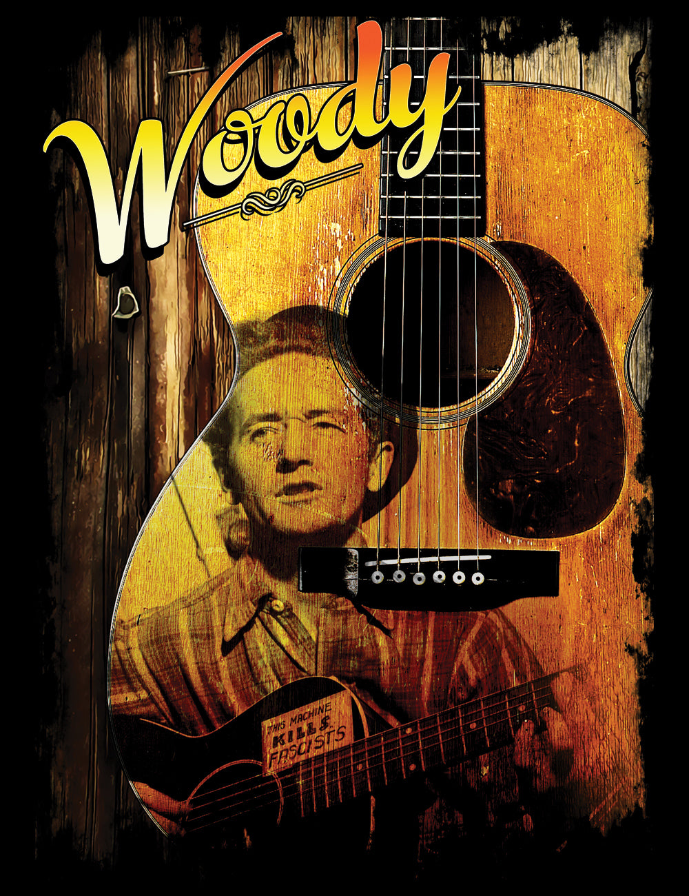 Woody Guthrie Guitar Hero T Shirt